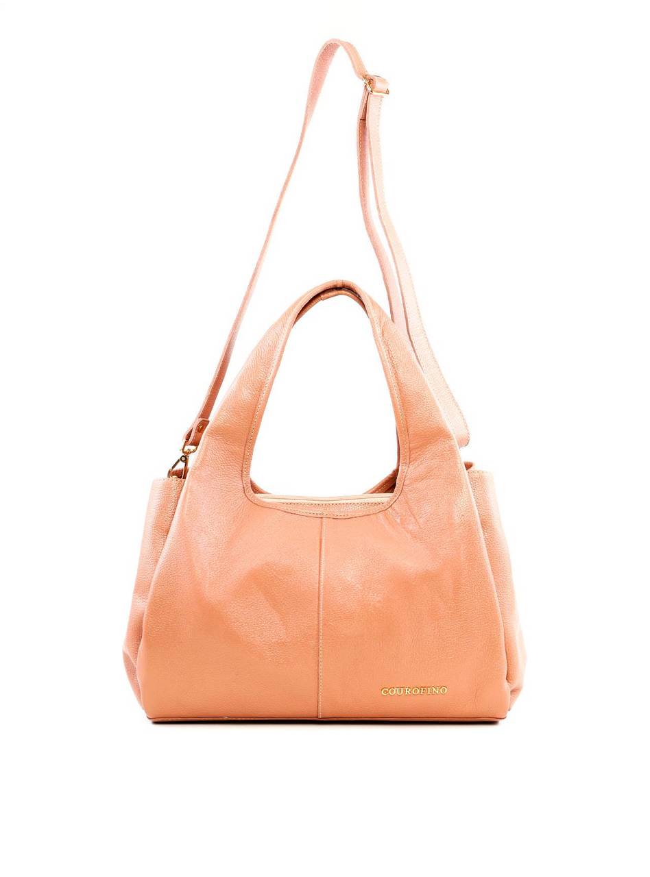 Bolsa Hobo com Três Divisórias - Nude BSI-6245 - NU