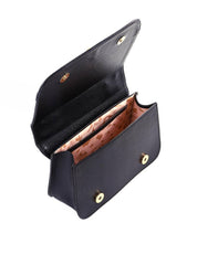 Bolsa Satchel Detalhe Tela Frontal Alça Nó - Preta BSI-6378 - PR