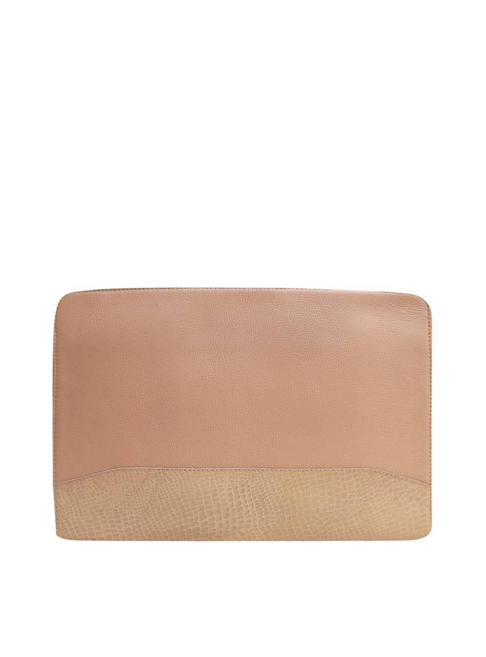 Pasta Unissex Envelope Couro Sem Alça Nude PTI-004 - NU