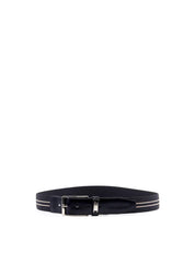 Cinto Masculino Casual em Lona e Couro - Preto CTI-1014 - PR