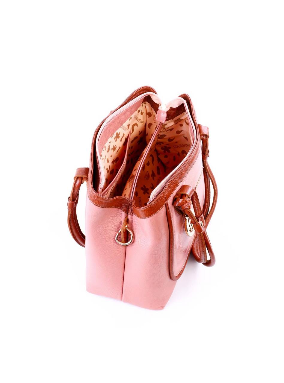 Bolsa Alderice Tote Detalhe Costura e Bag Charm - Nude BSI-6322 - NU