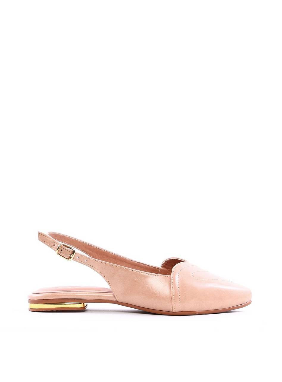 Sapatilha Slingback com Costura de Coração - Nude SDI-12079 - NU