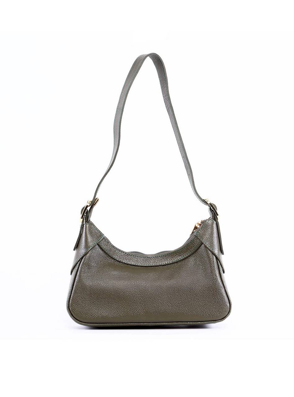 Bolsa Baguete com Fivelas Laterais - Verde BSI-6353 - VD