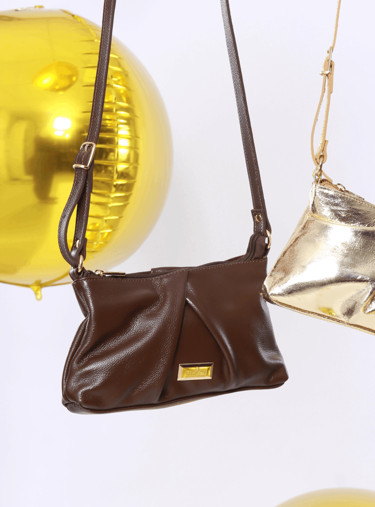 Bolsa Transversal Retangular Detalhe Drapeado - Cacau BSI-6281 - CA