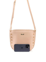 Bolsa Tote Quadrada com Spikes - Nude BSI-6408 - NU