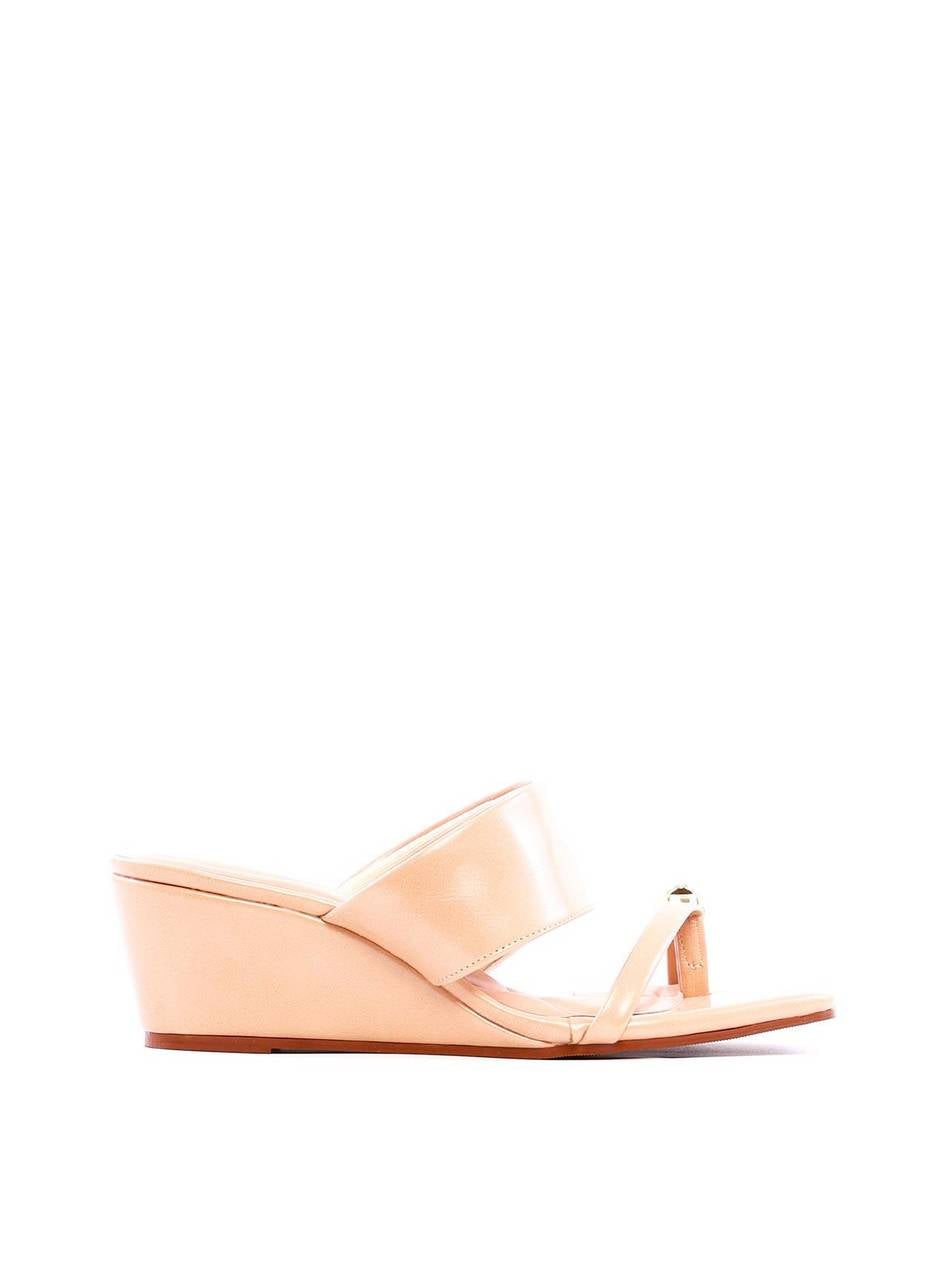 Tamanco Anabela com Enfeite no Dedo - Nude SDI-11959 - NU