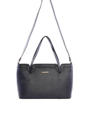 Bolsa Tote com Alça Dupla e Detalhe na Borda - Preta BSI-6174 - PR