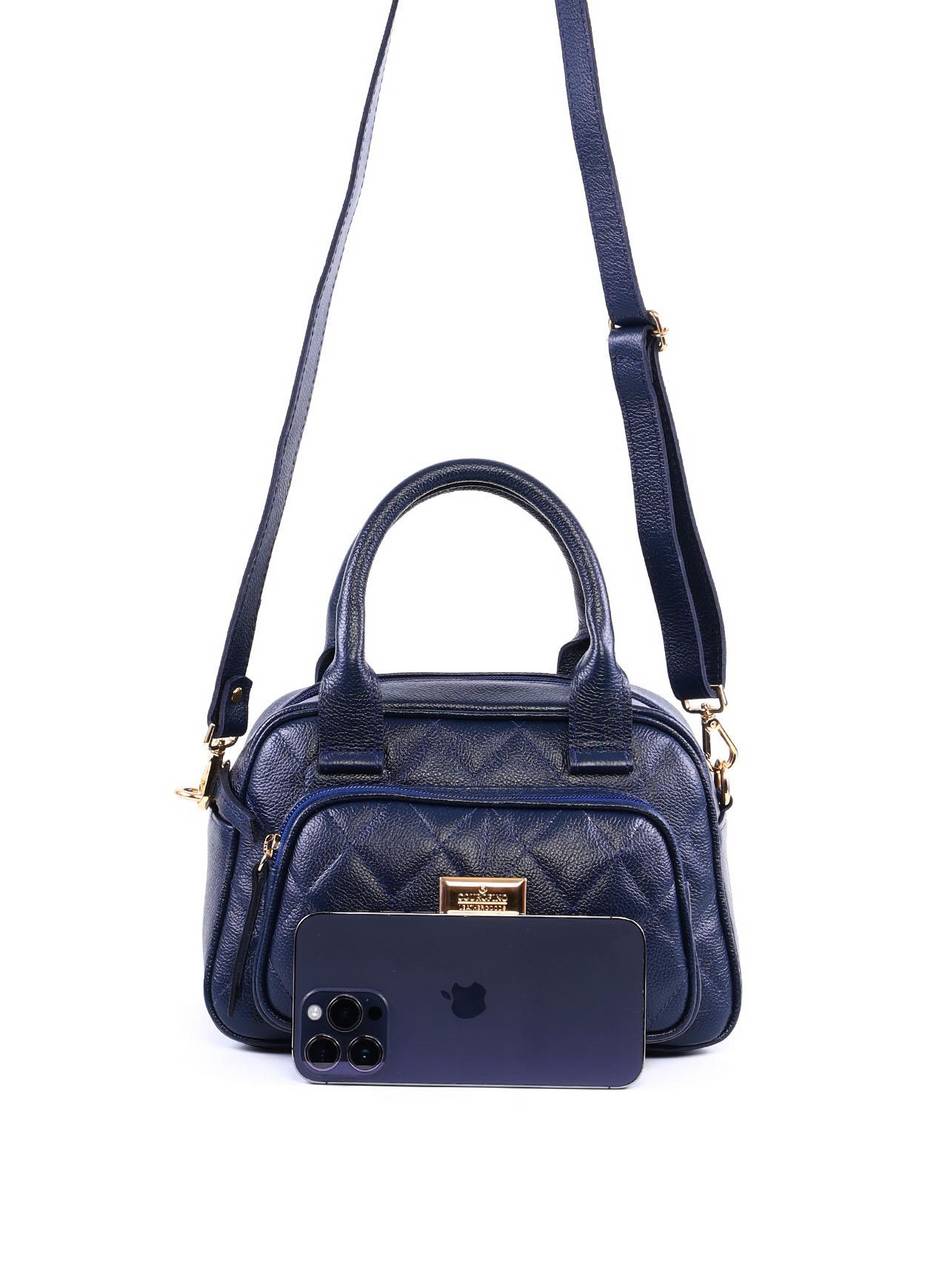 Bolsa Tote em Matelassê com Alça Dupla - Azul BSI-6367 - AZ