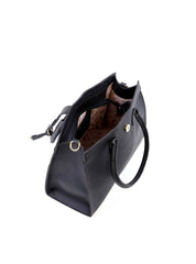 Bolsa Tote com Enfeite Meia Argola - Preta BSI-6227 - PR