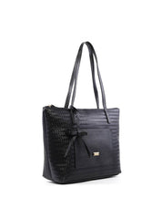 Bolsa Shopper Bag Charm Laço - Preta BSI-6381 - PR