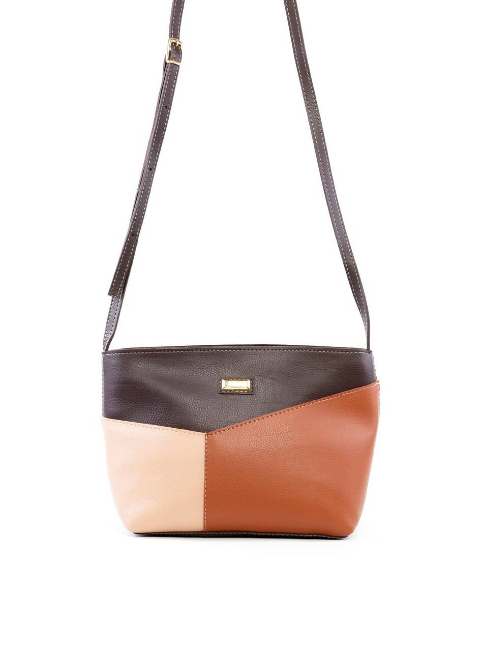 Bolsa Tote Transversal Retalhos - Cacau BSI-6458 - CA