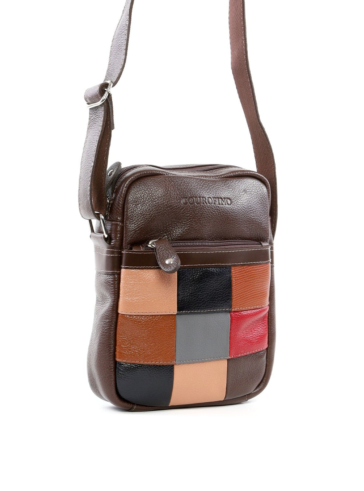 Bolsa Tiracolo com Detalhe Frontal de Retalhos BSI-6514 - CA