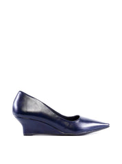 Scarpin Liso com Salto Anabela - Azul SD-12013 - AZ