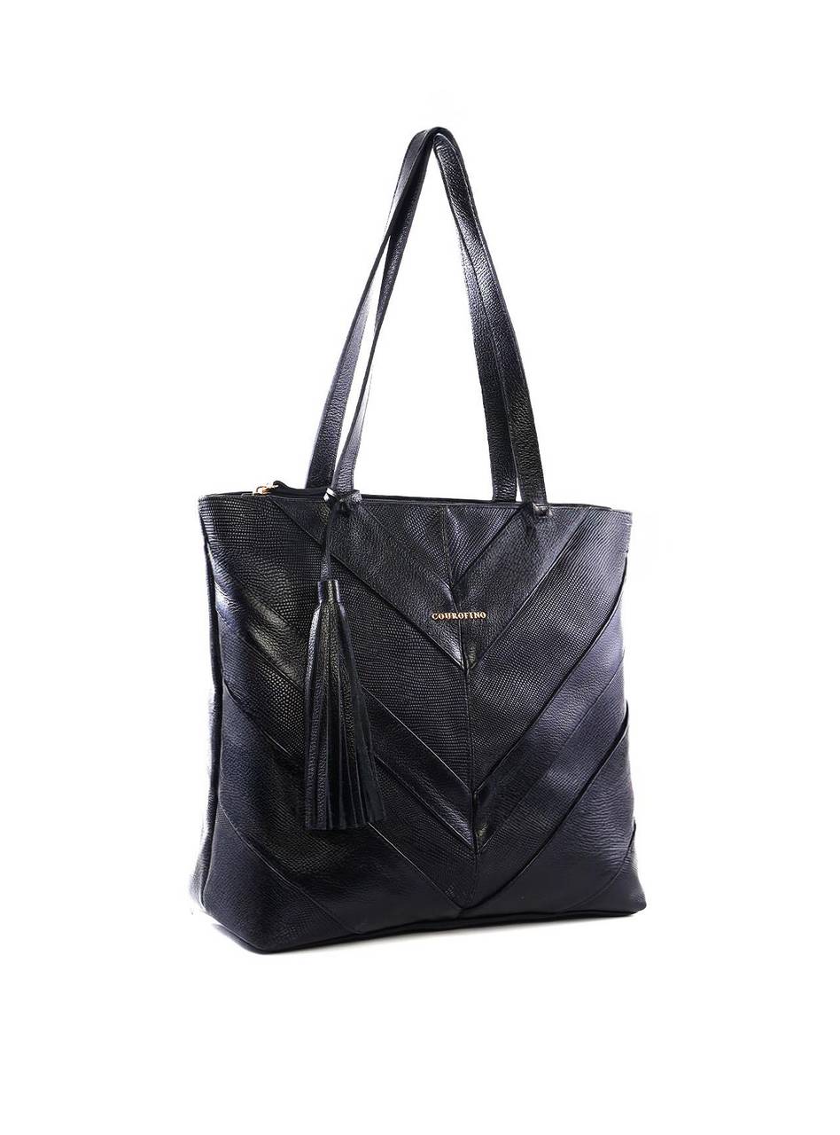 Bolsa Shopper Patchwork Barbicacho - Preta BSI-6399 - PR