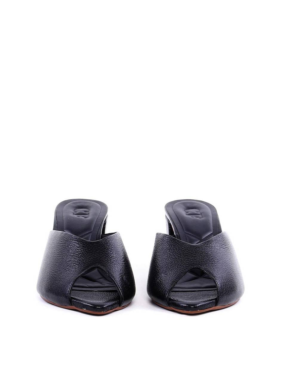Tamanco Peep Toe com Salto Bloco - Preta SDI-12022 - PR