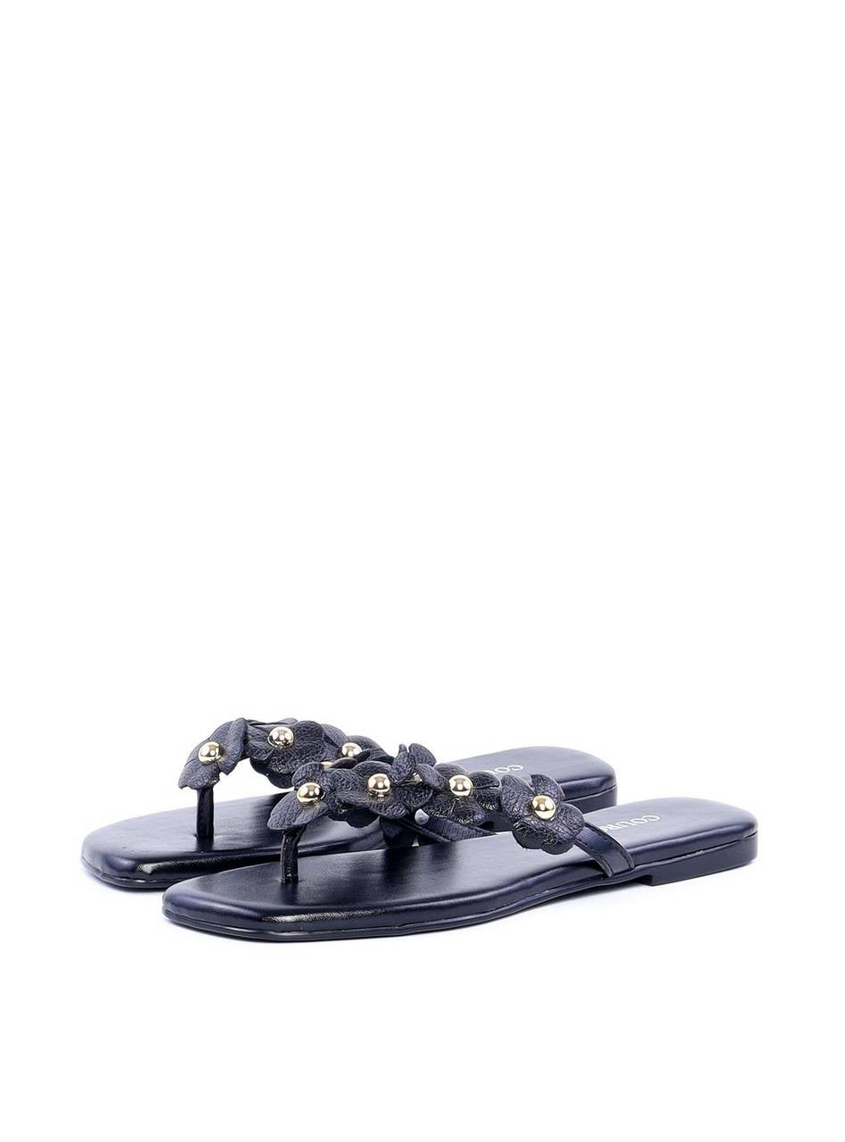 Rasteira de Dedo com Mini Flores - Preta SDI-11821 - PR