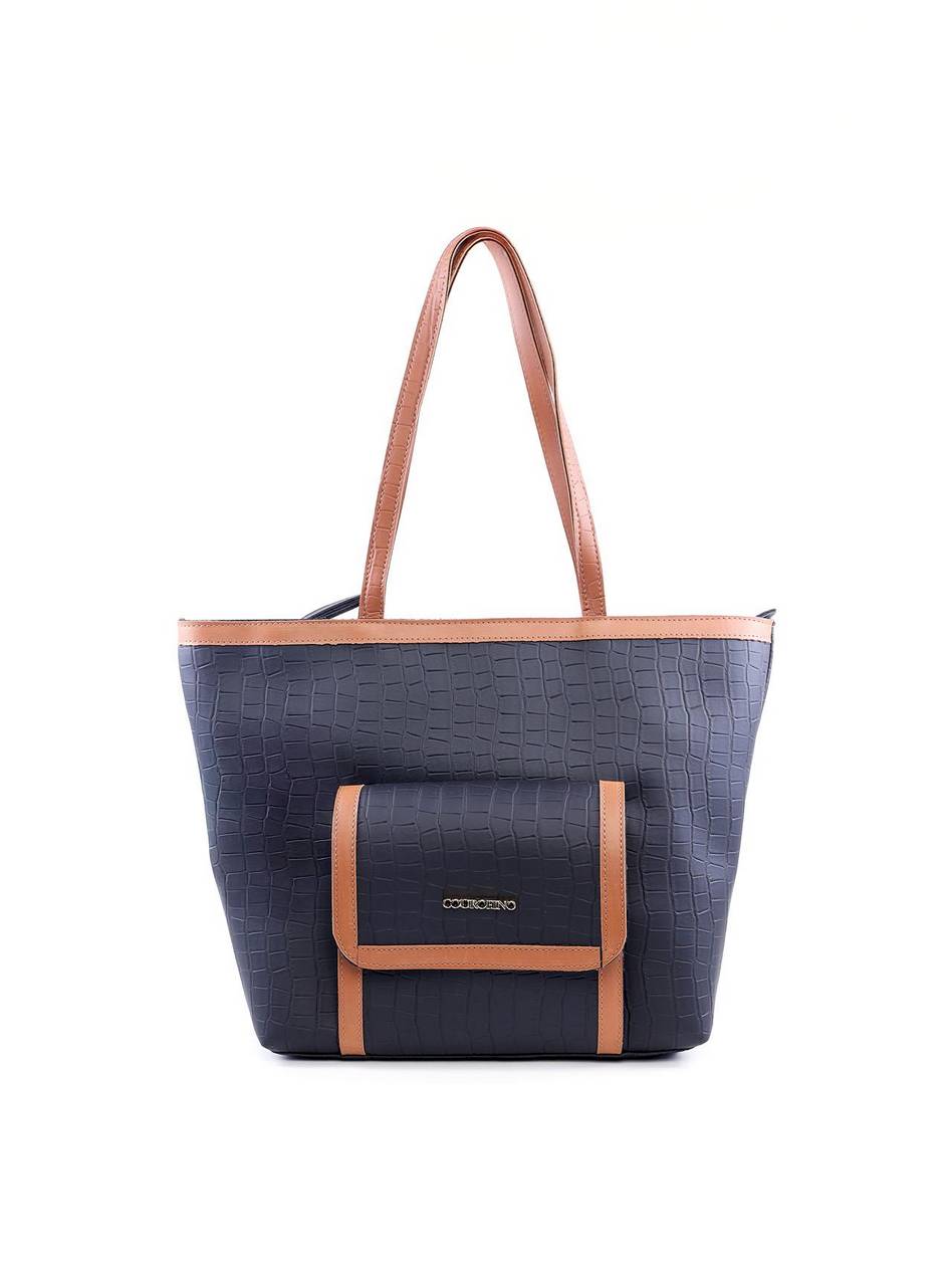 Bolsa Shopper com Bolso Frontal Grande - Preta BSI-6108 - PR