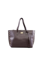 Bolsa Shopper com Barbicacho e Esferas - Cacau BSI-6369 - CA