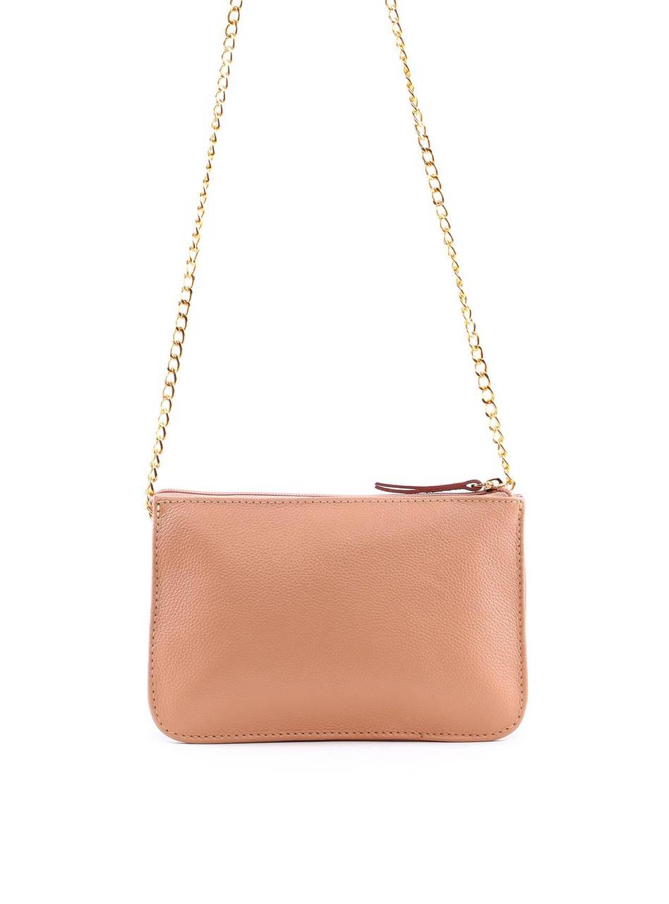 Bolsa Transversal Pequena 3 Divisórias - Nude BSI-6405 - NU