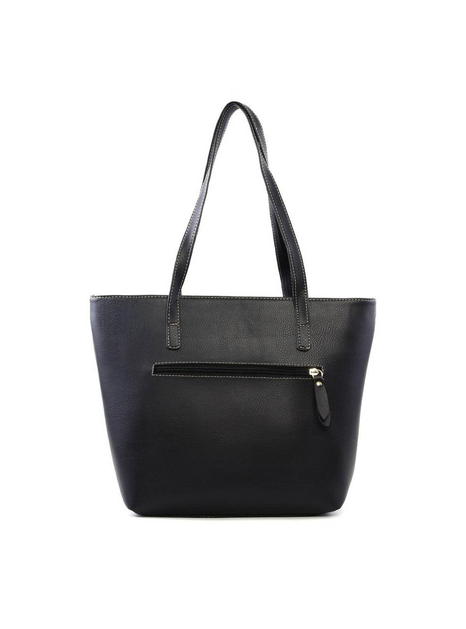 Bolsa Shopper com Costura Aparente - Preta BSI-6205 - PR