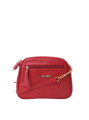 Bolsa Bag Média Transversal Alça Corrente Vermelha BSI-5406 - VE