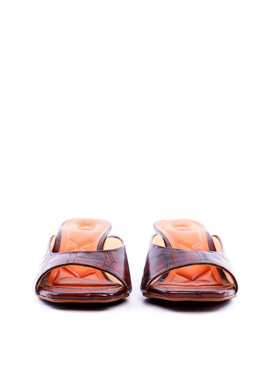 Tamanco com Salto Bloco Maxi Croco - Cacau SDI-11985 - CA