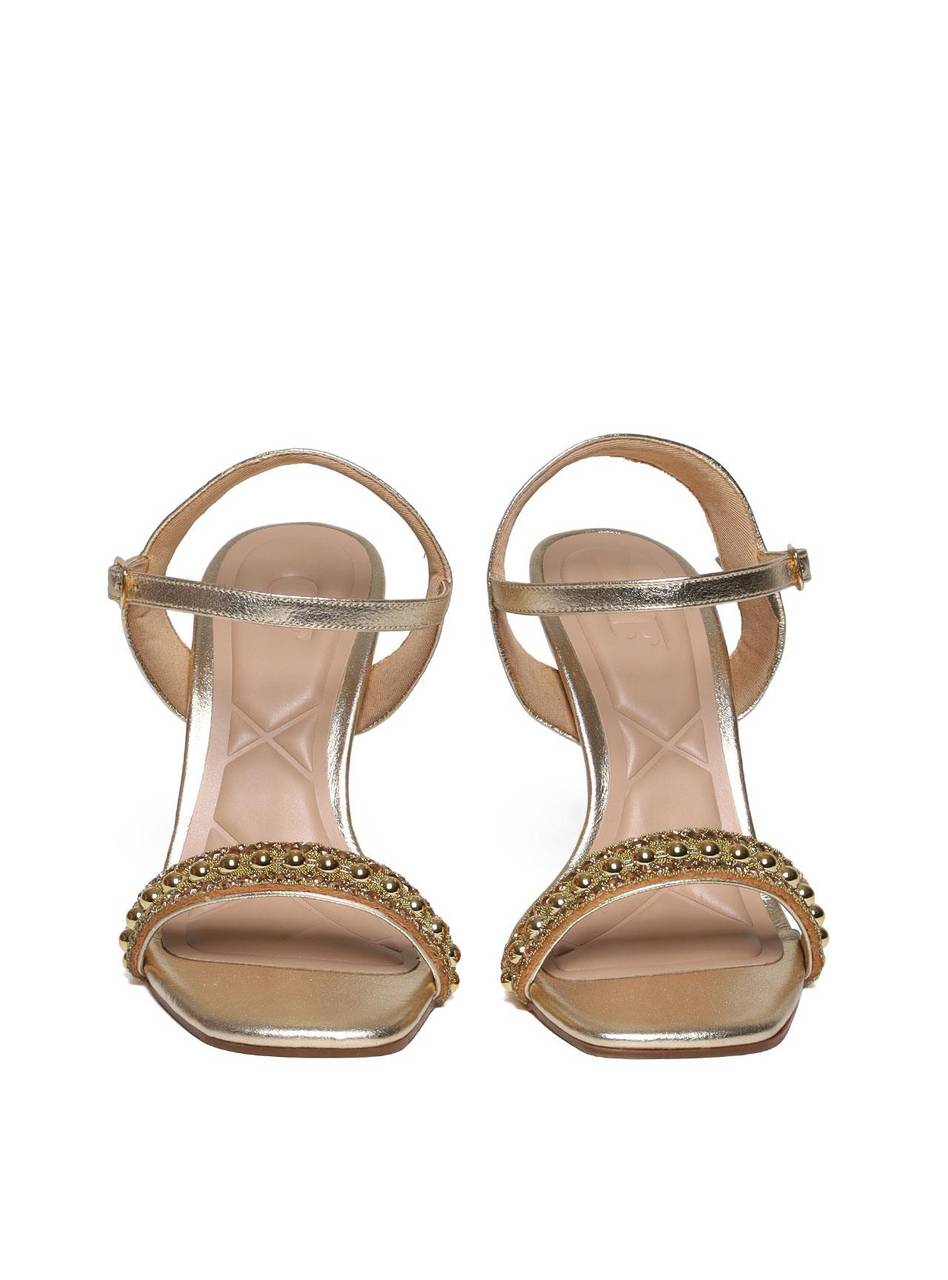 Sandália Feminina Salto Alto Fino - Ouro SDI-11616 - AU