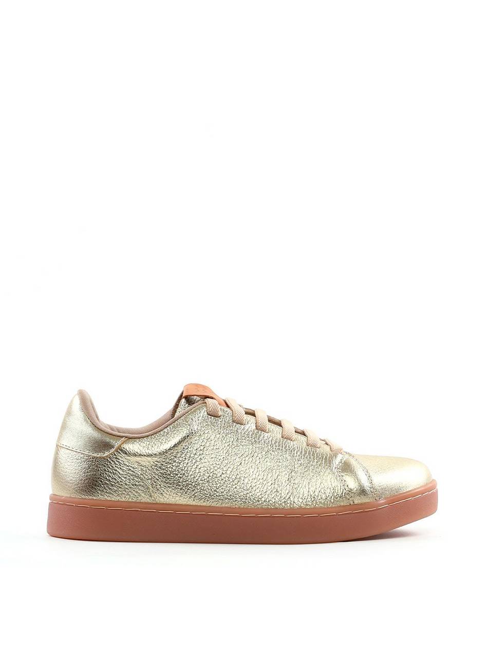 Tênis Casual em Couro - Ouro SP-12029 - AU