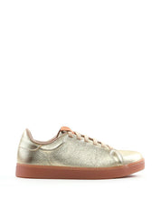 Tênis Casual em Couro - Ouro SP-12029 - AU
