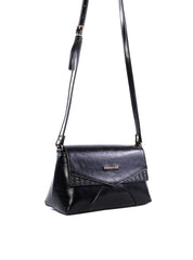 Bolsa Satchel Média Tampa com Recortes - Preta BSI-6484 - PR