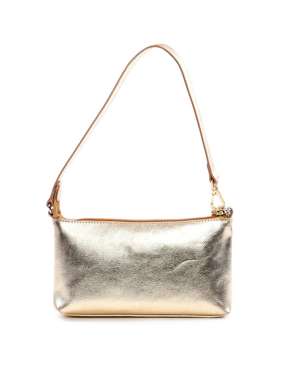 Bolsa Baguette com Bolso Grande Frontal - Ouro BSI-6130 - AU