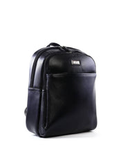 Mochila Casual Arredondada em Couro - Preta MEI-459 - PR