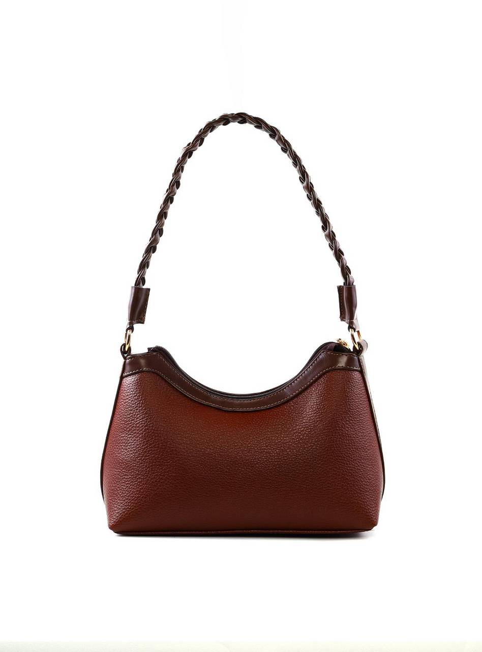 Bolsa Baguette Alça Trançada - Cacau BSI-6402 - CA