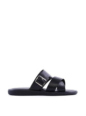 Chinelo Slide Masculino com Tiras Cruzadas - Preta SDI-12082 - PR