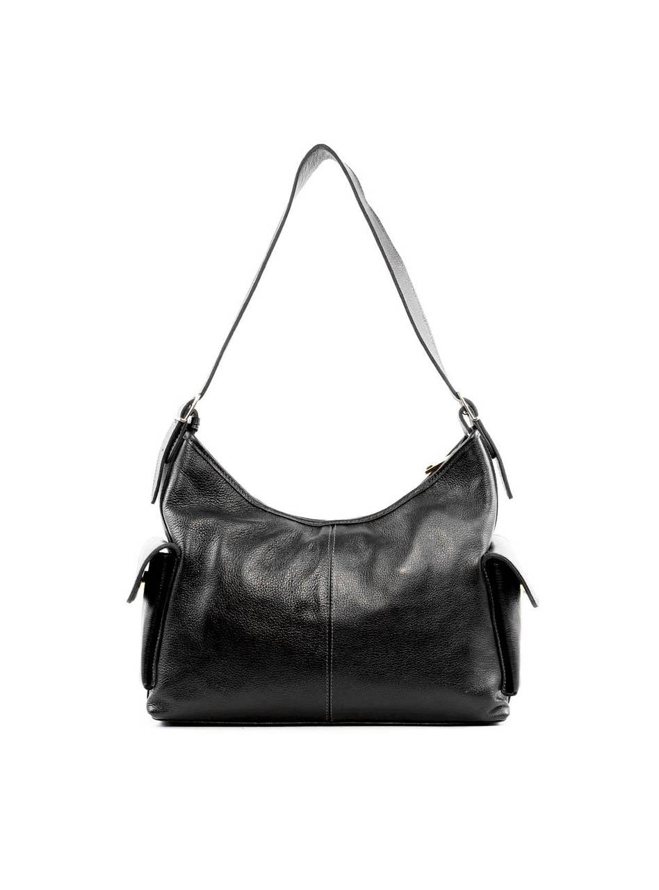 Bolsa Hobo com Bolsos Laterais - Preta BSI-6234 - PR