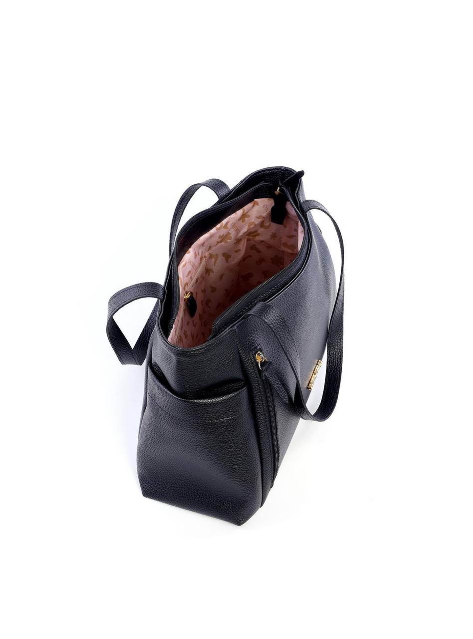 Bolsa Tote com Ziper Frontal Vertical - Preta BSI-6177 - PR