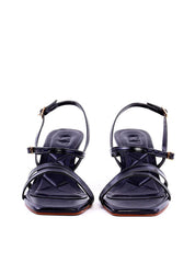 Sandália de Salto Fino com Tiras e Fivelas - Preta SDI-11974 - PR