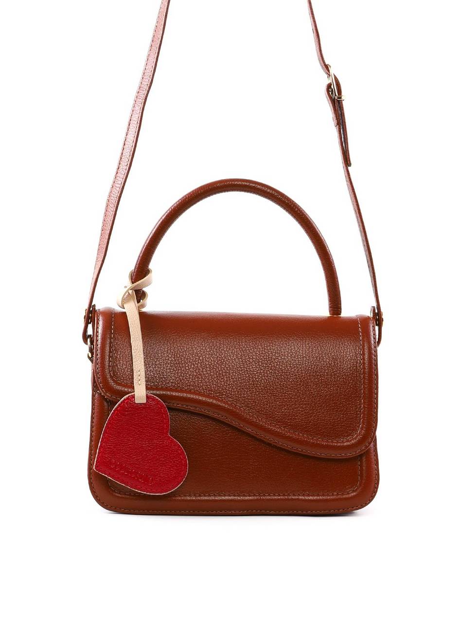 Bolsa Satchel Média com Charm de Coração - Castor BSI-6388 - CS