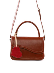 Bolsa Satchel Média com Charm de Coração - Castor BSI-6388 - CS