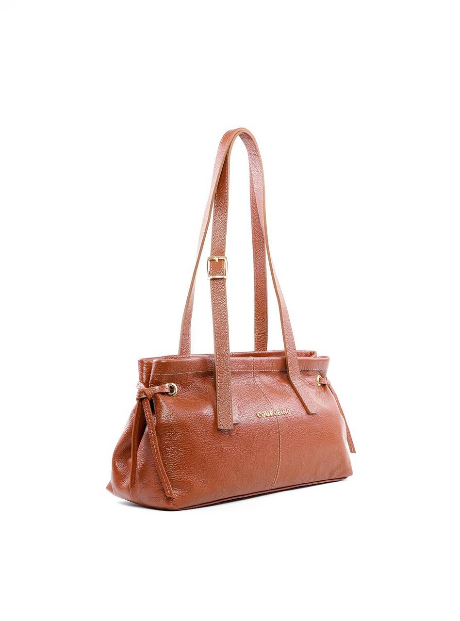 Bolsa Tote de Couro com Ilhós Laterais - Castor BSI-6223 - CS