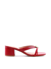 Tamanco com Salto Bloco e Detalhe de Coração - Vermelho SDI-12070 - VE