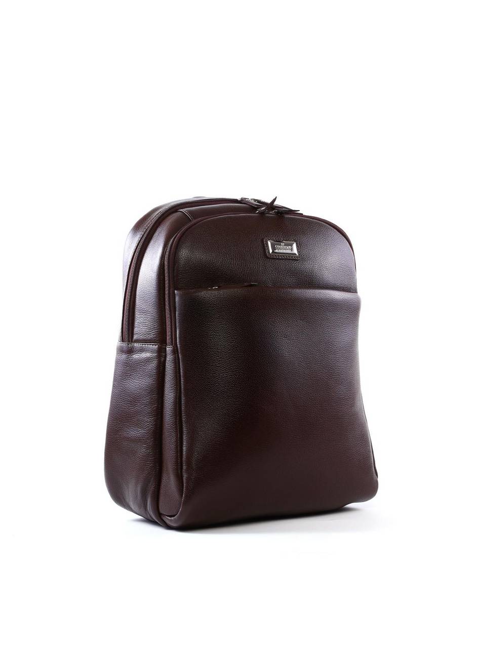 Mochila Casual Arredondada em Couro - Cacau MEI-459 - CA