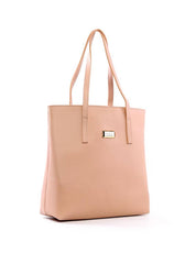 Bolsa Shopper com Placa Central Superior - Nude BSI-6150 - NU