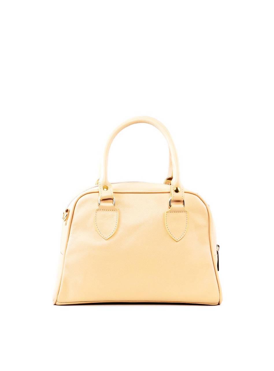 Bolsa Baú com Recortes e Alça Dupla - Nude BSI-6442 - NU