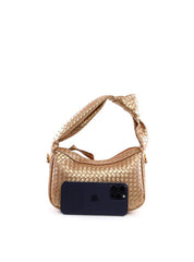 Bolsa Hobo Tressê com Nó na Alça - Ouro BSI-6395 - AU
