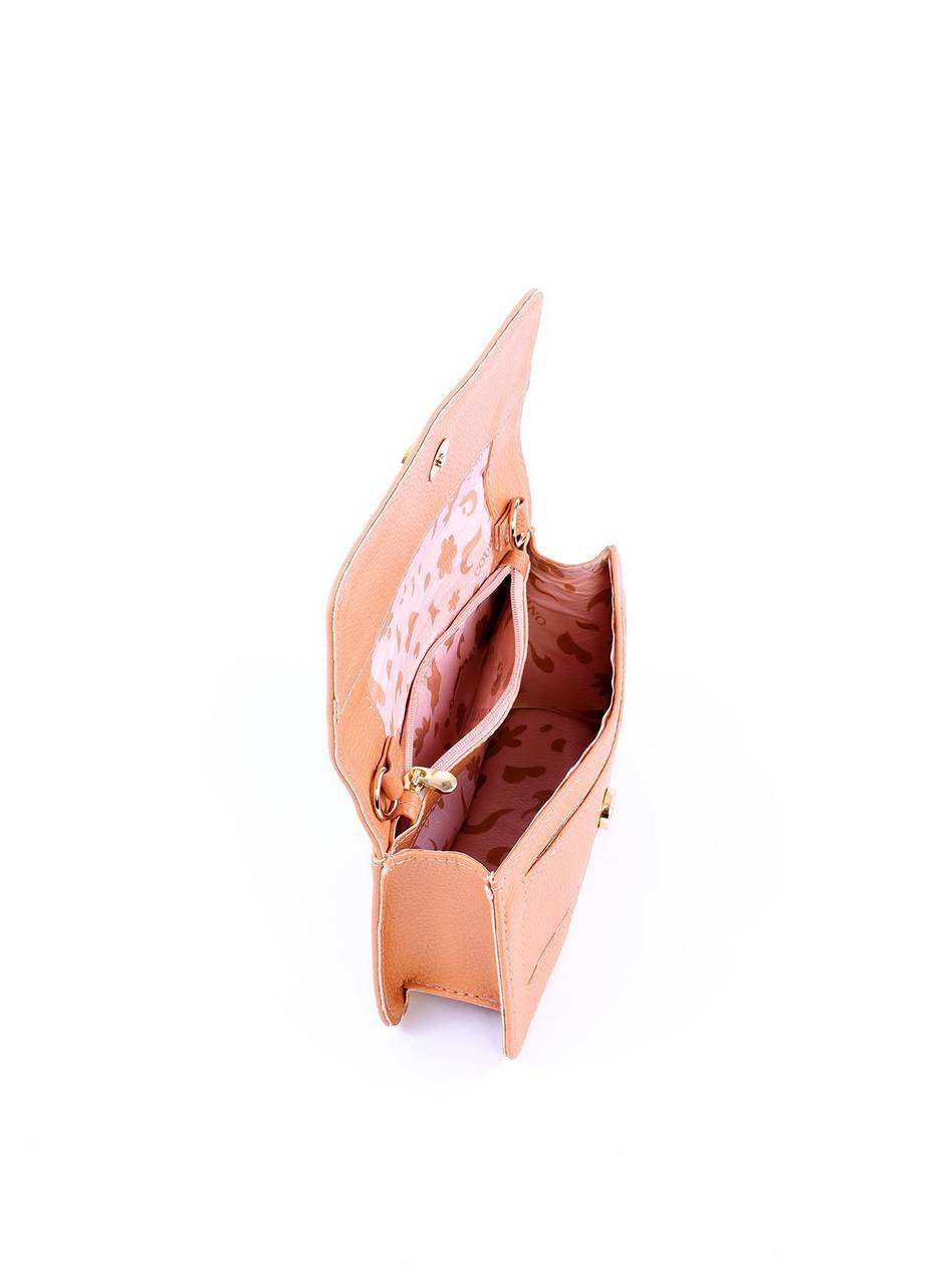 Bolsa Satchel Retangular Transversal - Nude BSI-6051 - NU