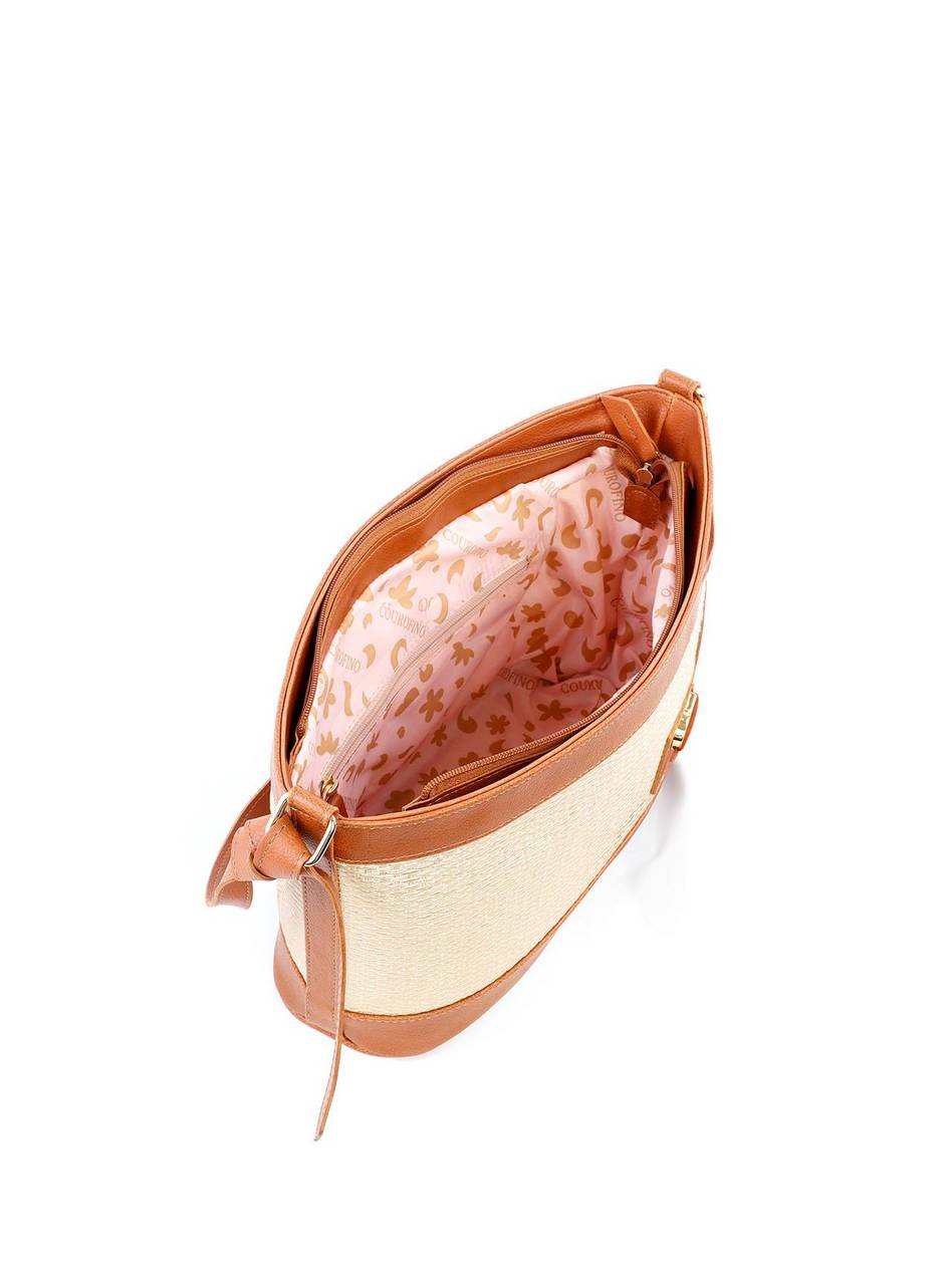 Bolsa Tote Palha com Alça Transversal - Castor BSI-6235 - CS