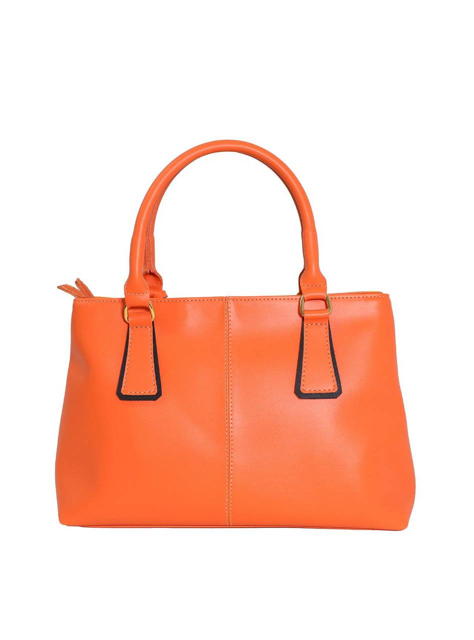 Bolsa Tote Média Transversal Detalhe Losango Laranja BSI-5706 - LR