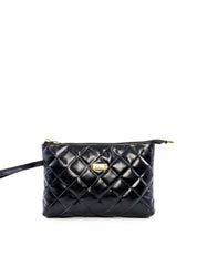 Necessaire Feminina Quadrada em Matelassê - Preta NSI-174 - PR