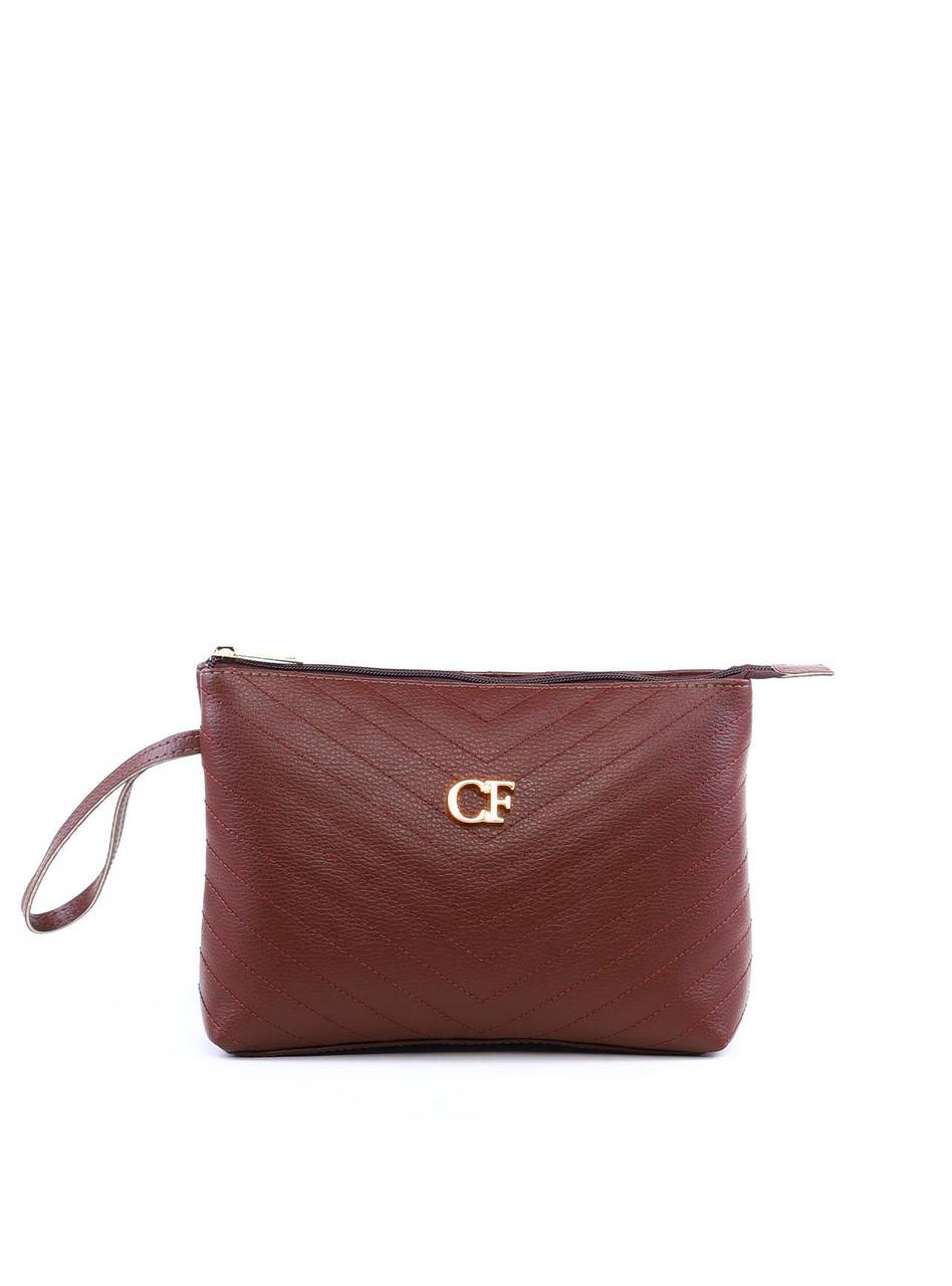 Bolsa Clutch com Detalhe de Costura - Cacau BSI-6317 - CA